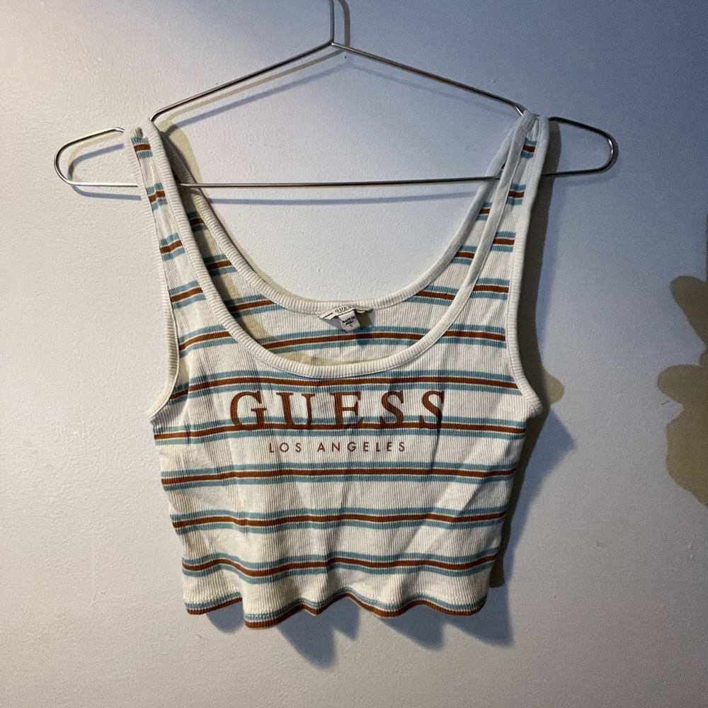 Guess striped crop tank